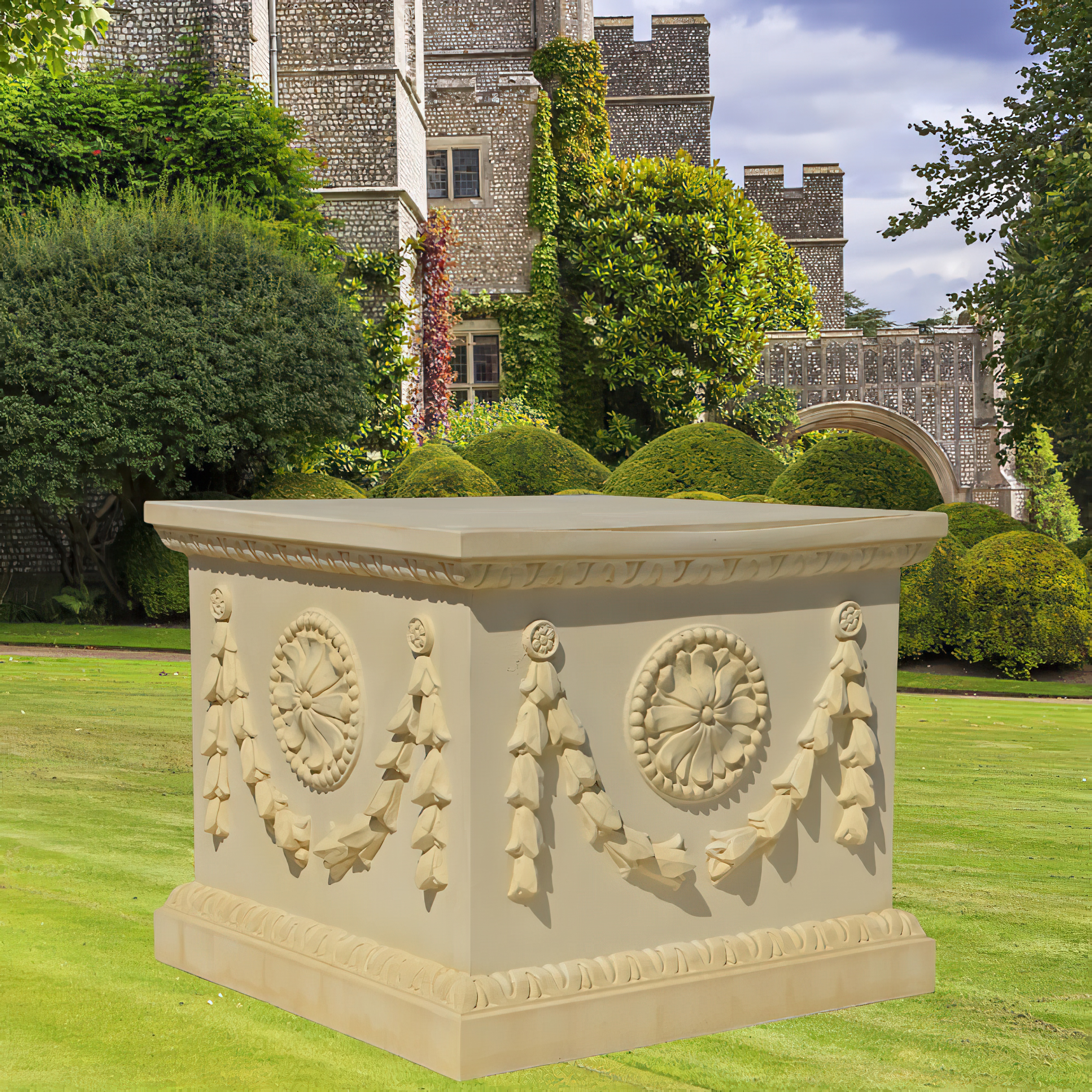 Garten Steinpodest groß historisch - Terrato / Sand