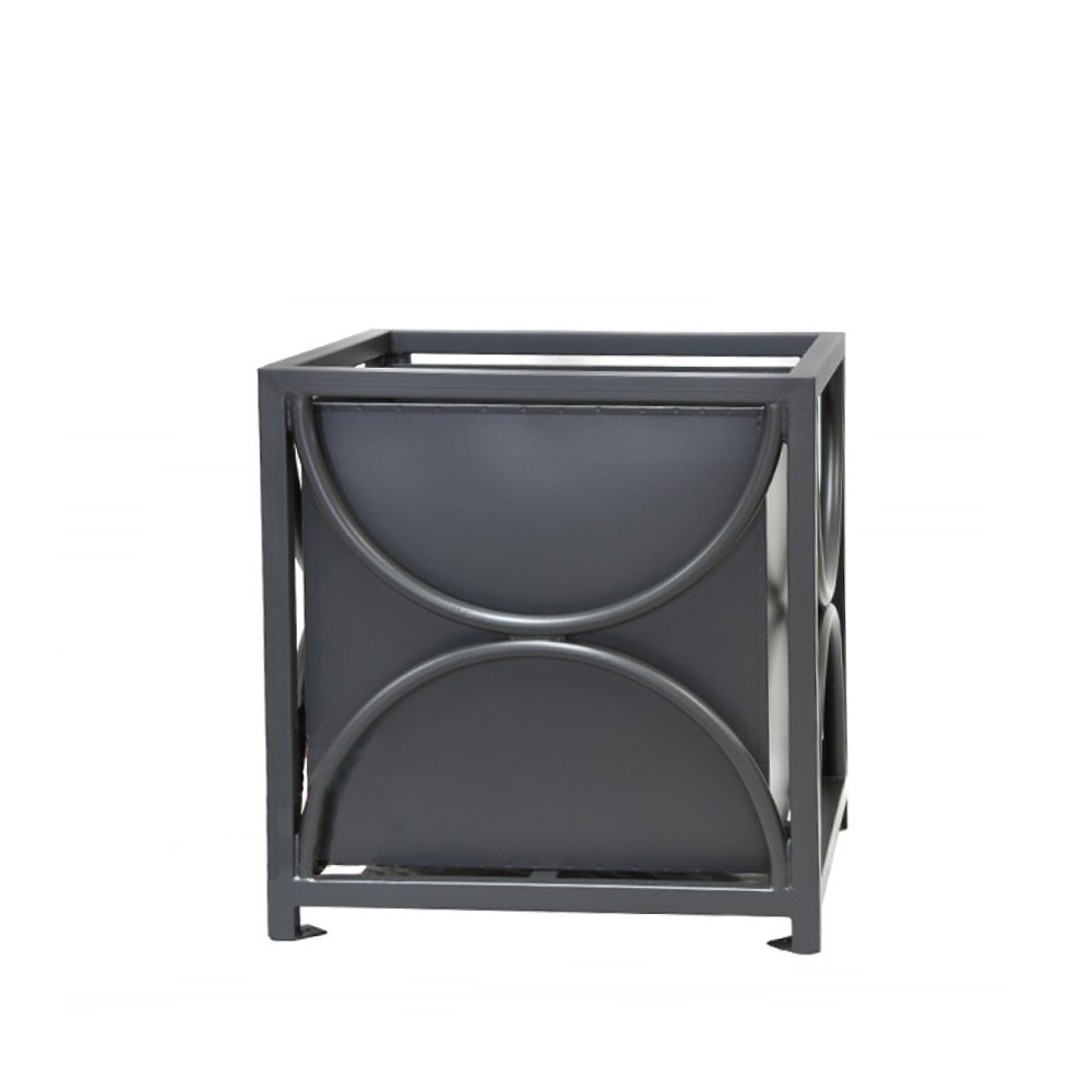 Eckiger Pflanzkasten aus Gusseisen zur Gestaltung von Garten und Stadt - Kylja / Grün