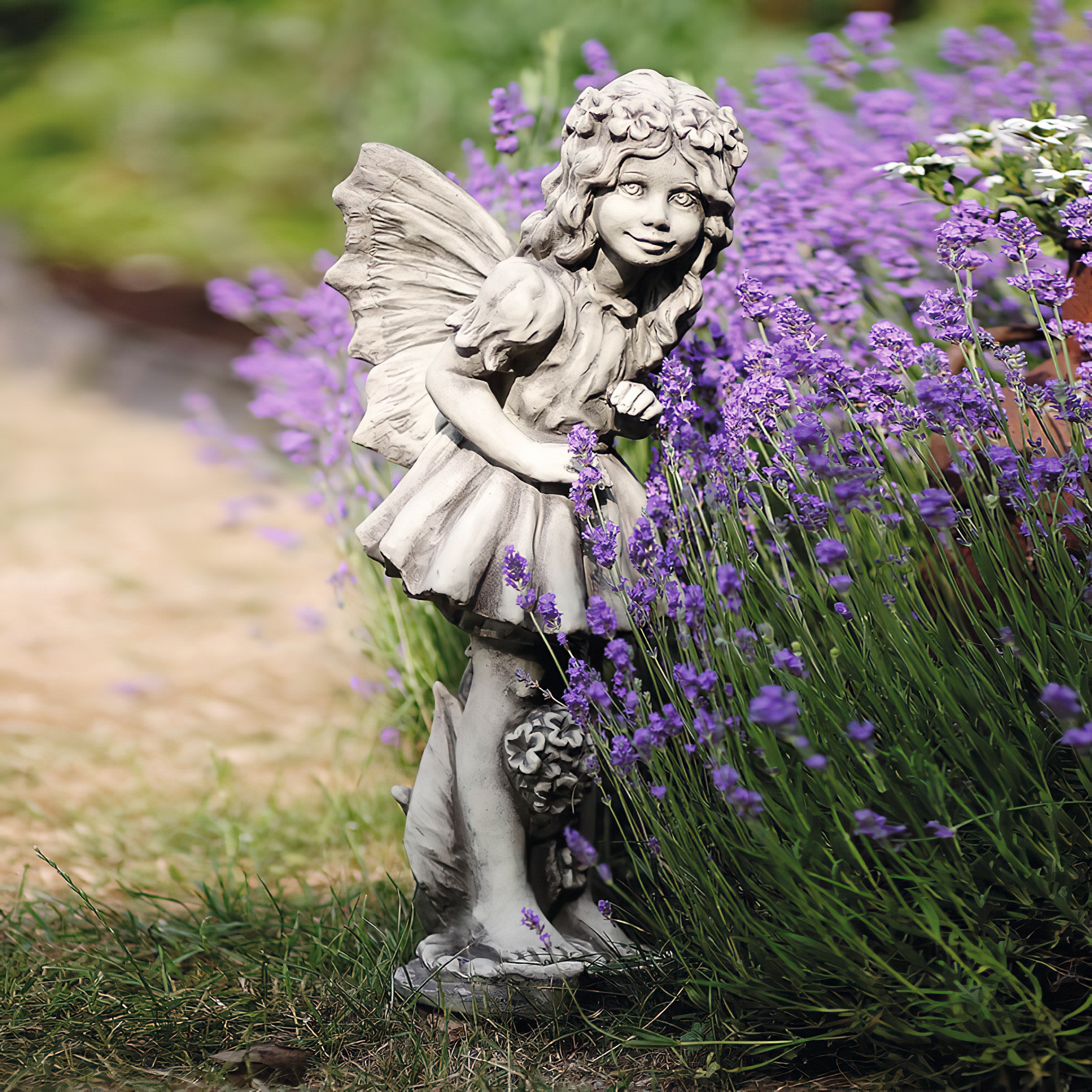 Deko Elfen Skultpur für den Garten - Helio