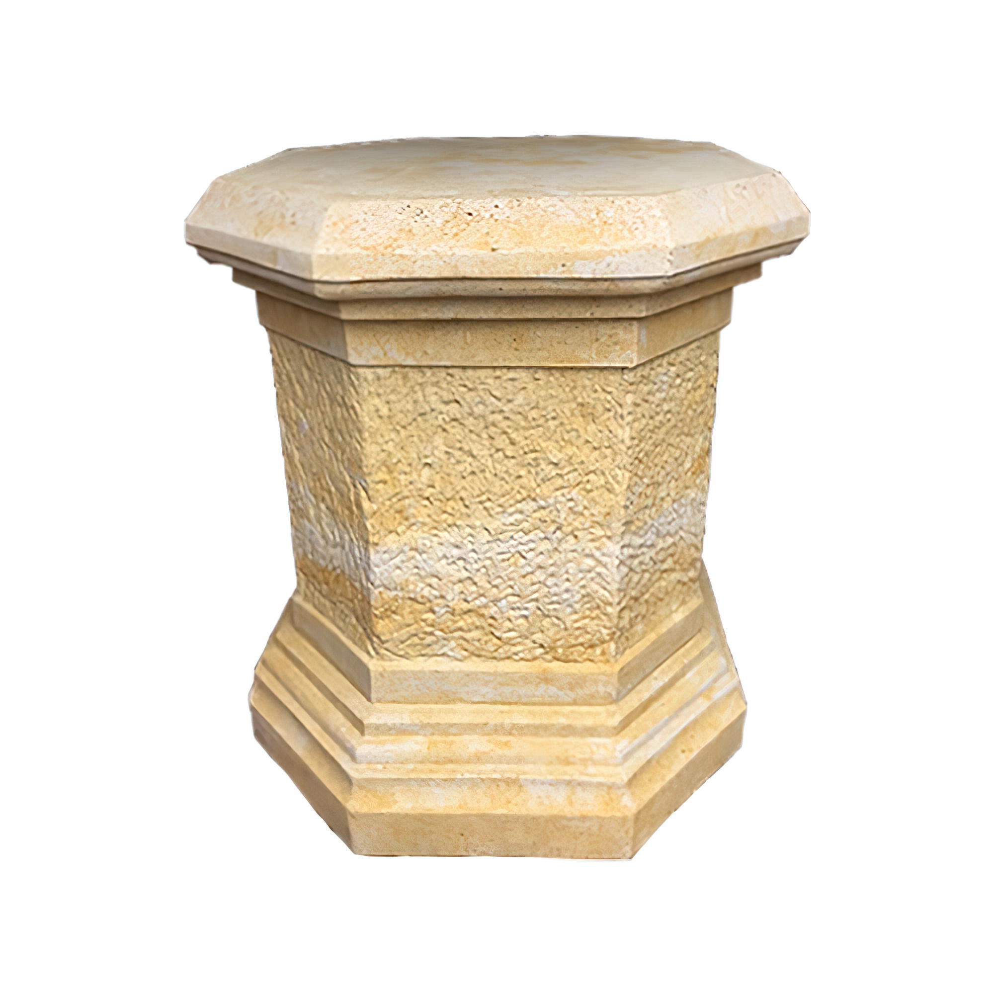 Antiker Steinguss Garten Sockel  - Kalora / Portland Weiß