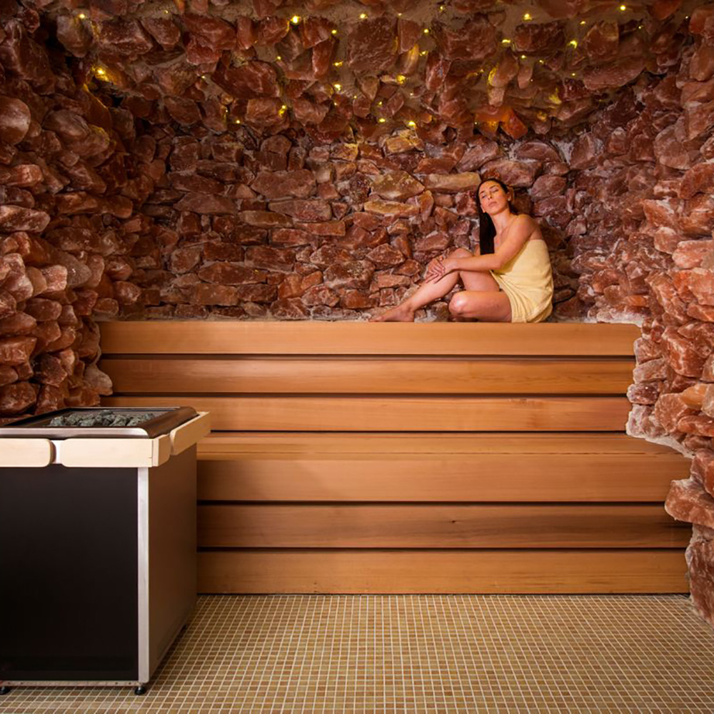 Einzigartige Salzgrotte mit Saunaofen und LED-Sternenhimmel für 6 Personen - Ausar / ohne Solevernebler