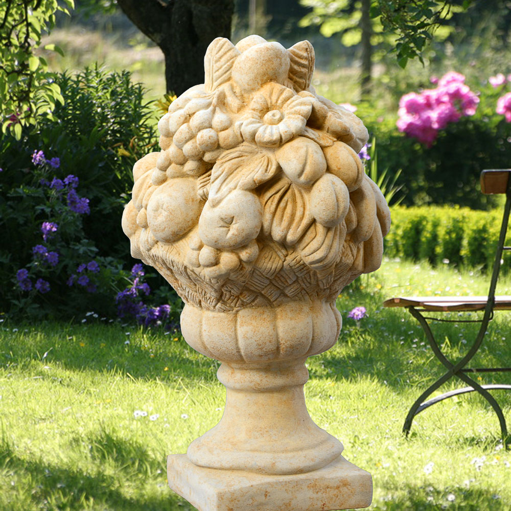 Deko Obstkorb aus Stein - Milano / Portland weiß