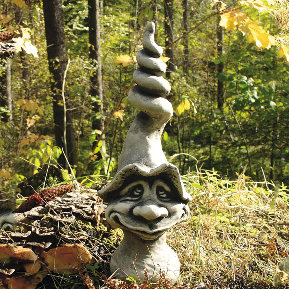 Gartenkobold aus Stein - Lustige Büste - Sammy / ohne Stab