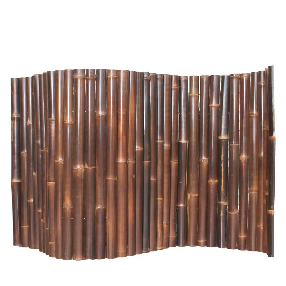 Flexibler Bambus Sichtschutz Zaun für den Garten in dunkelbraun - Daya