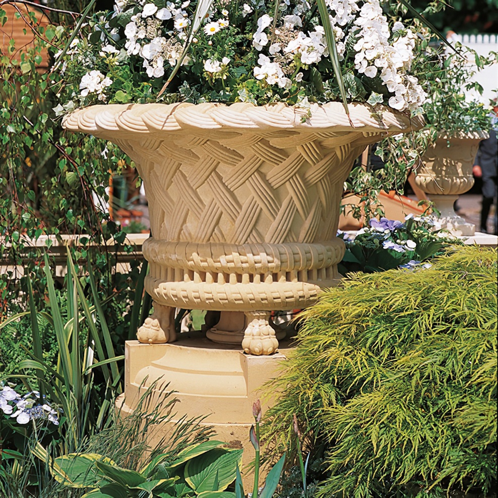 Steinpodest II für Pflanztopf - Blunham House / Sand