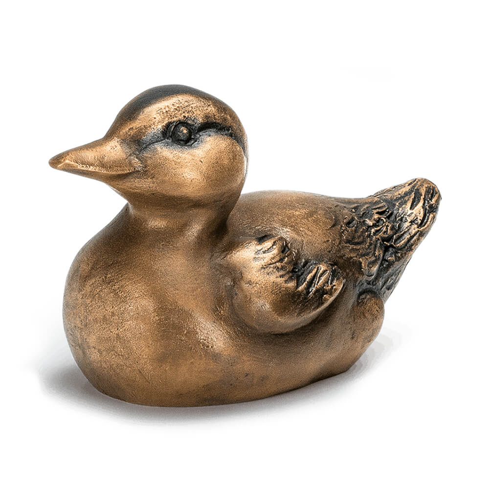 Bronzene Entenfigur, ideal als Gartendekoration