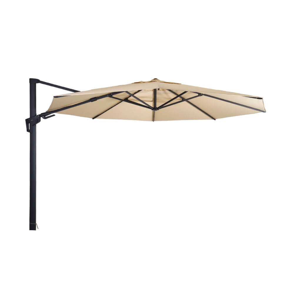 Runder Alu Ampelschirm 350cm - rotierbar - Ampelschirm Elego / Ecru