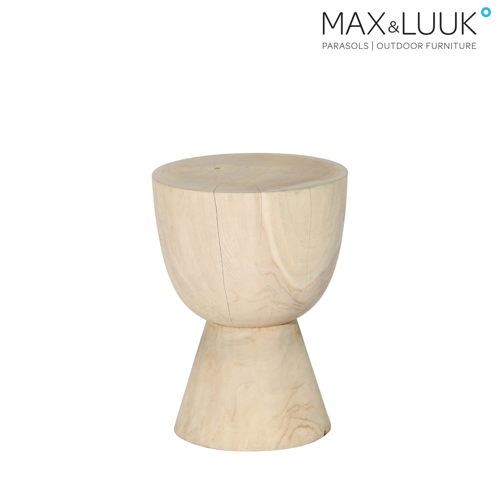 Runder Teakholz Beistelltisch für den Garten von Max & Luuk - Dex Beistelltisch