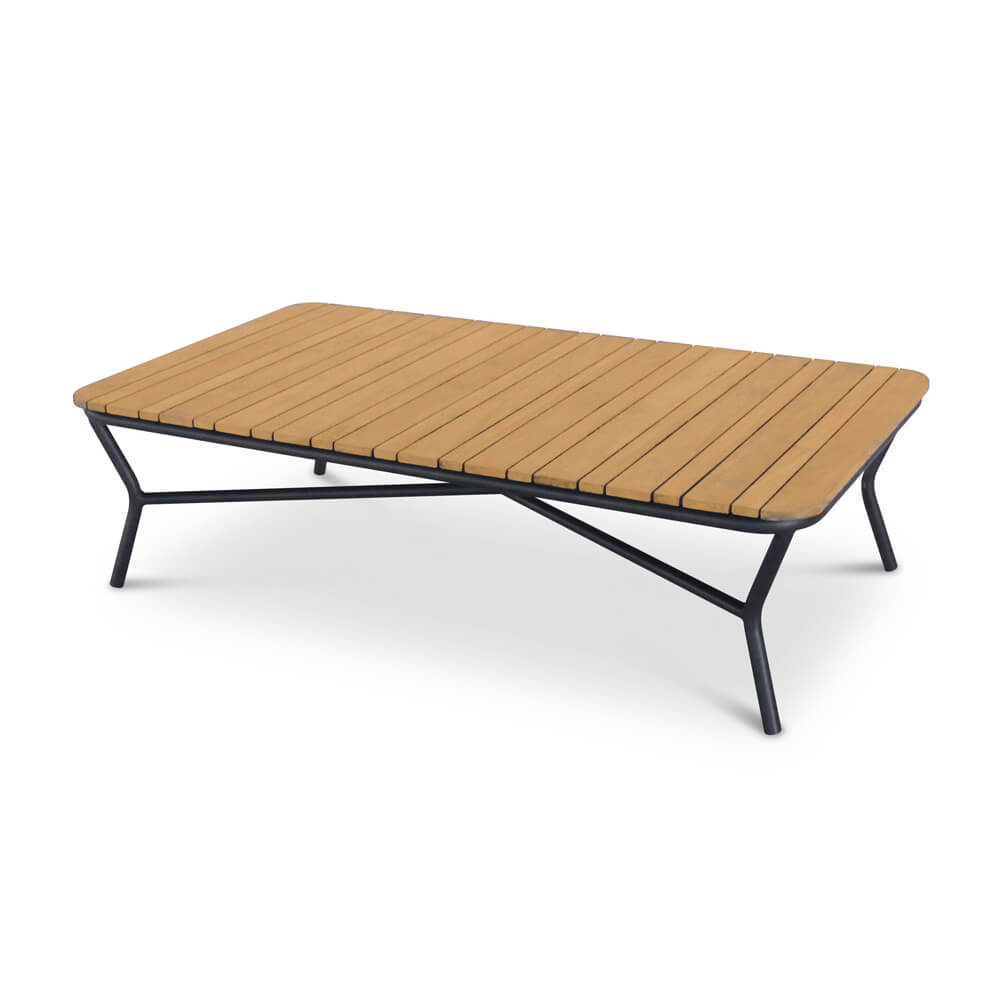 Loungetisch 140cm mit Holz und Aluminium - Loungetisch Amaros