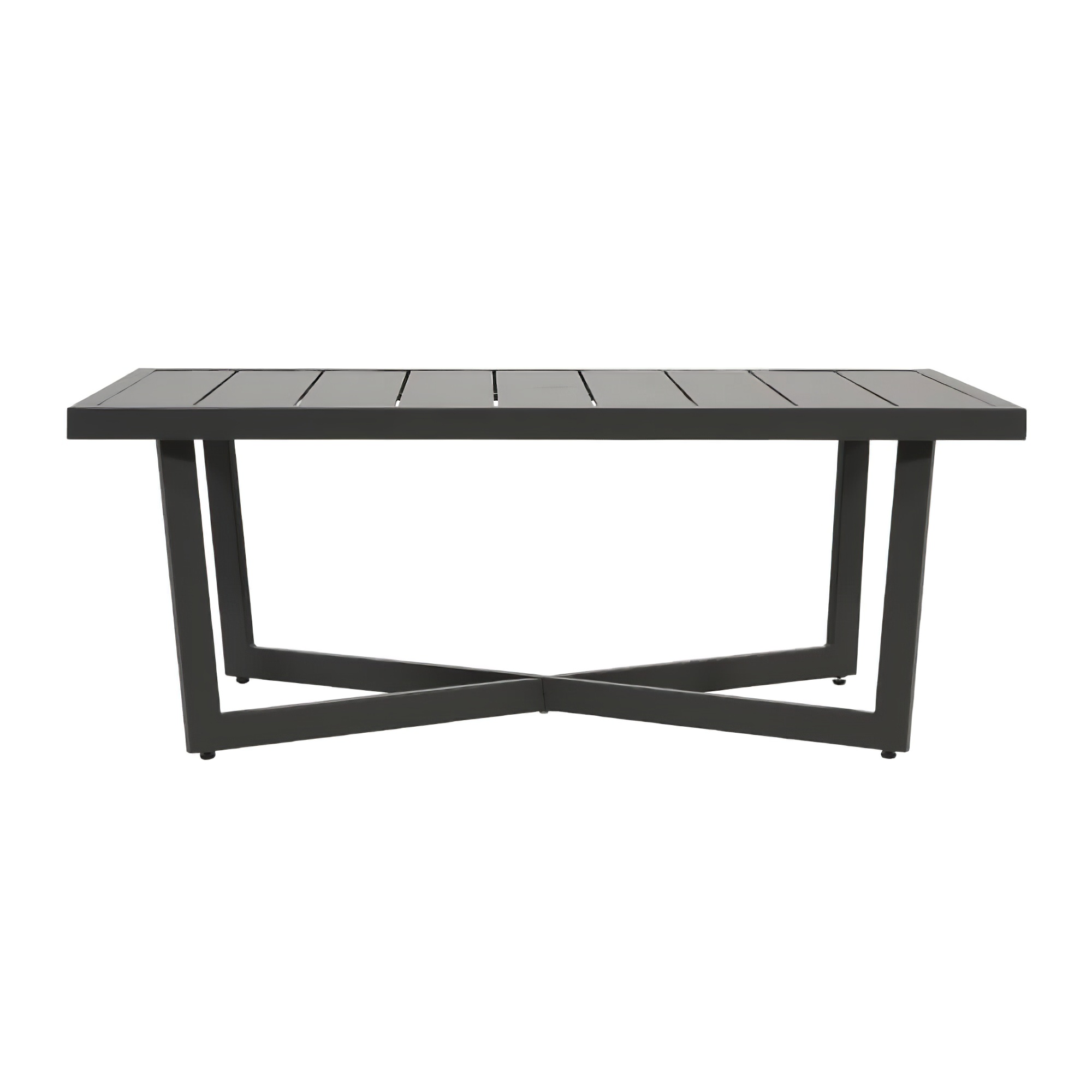 Aluminium Gartentisch 117cm - Loungetisch - Gartentisch Briun