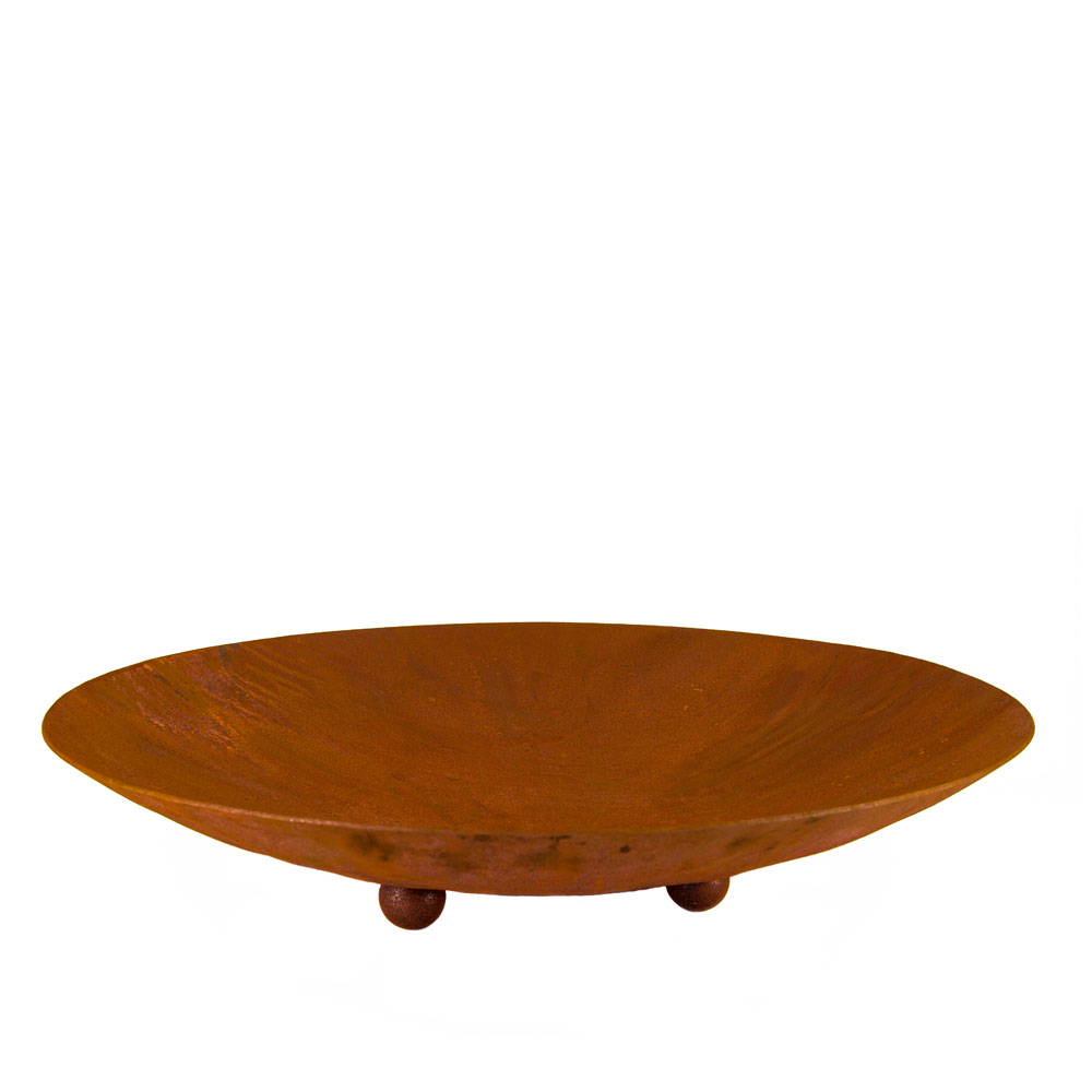 Runde Pflanz- oder Feuerschale aus Edelrost für den Garten - Fuoco