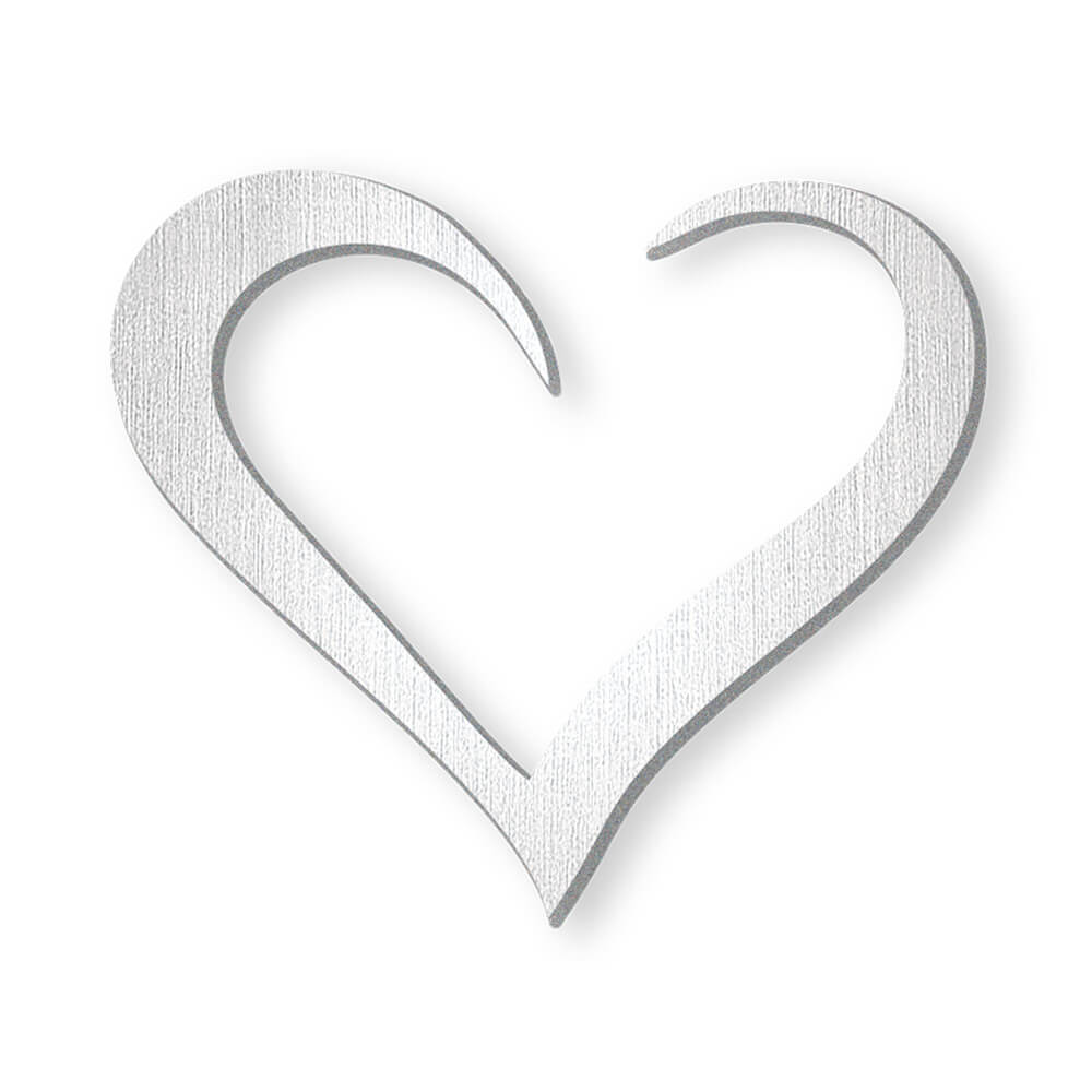 Elemento decorativo bianco a forma di cuore in legno, adatto per decorazioni da giardino esclusive