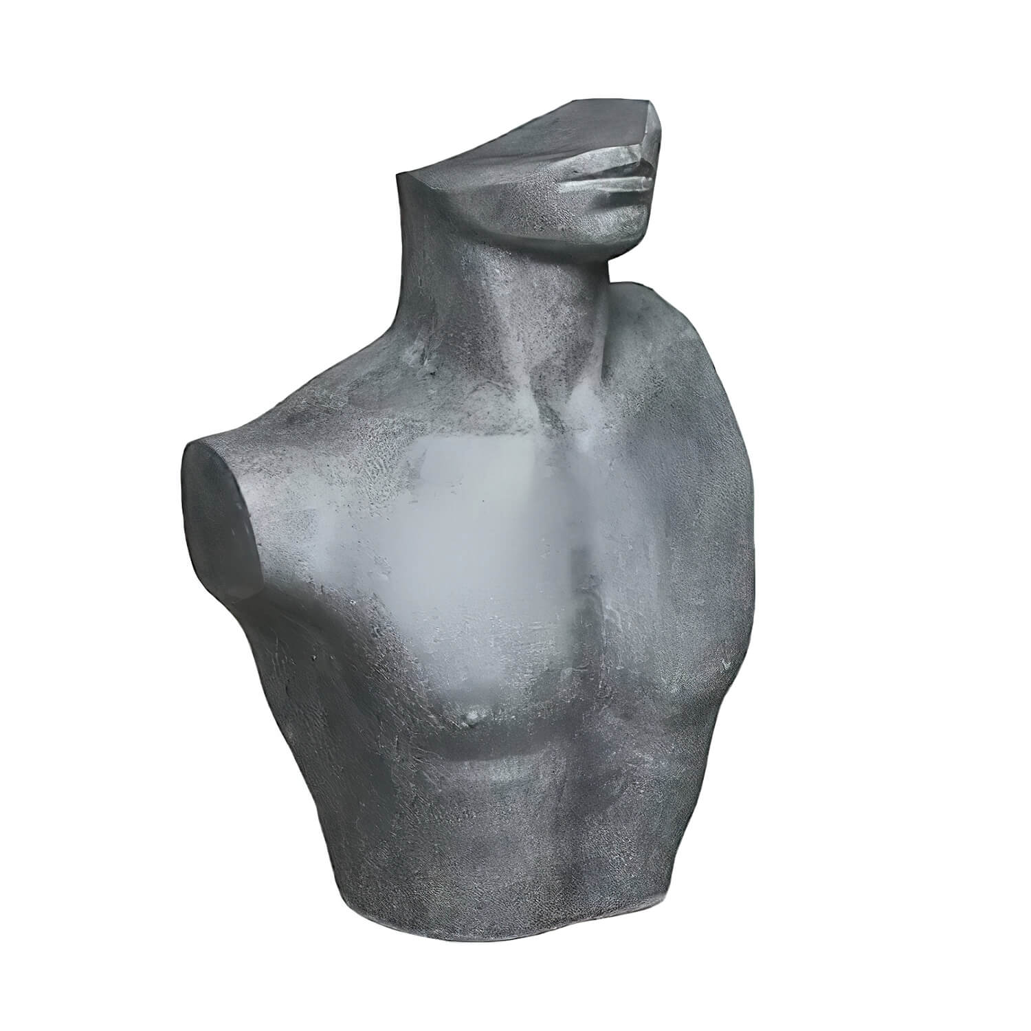 Männlicher Torso aus Polystone in Zement Optik antik - Astero