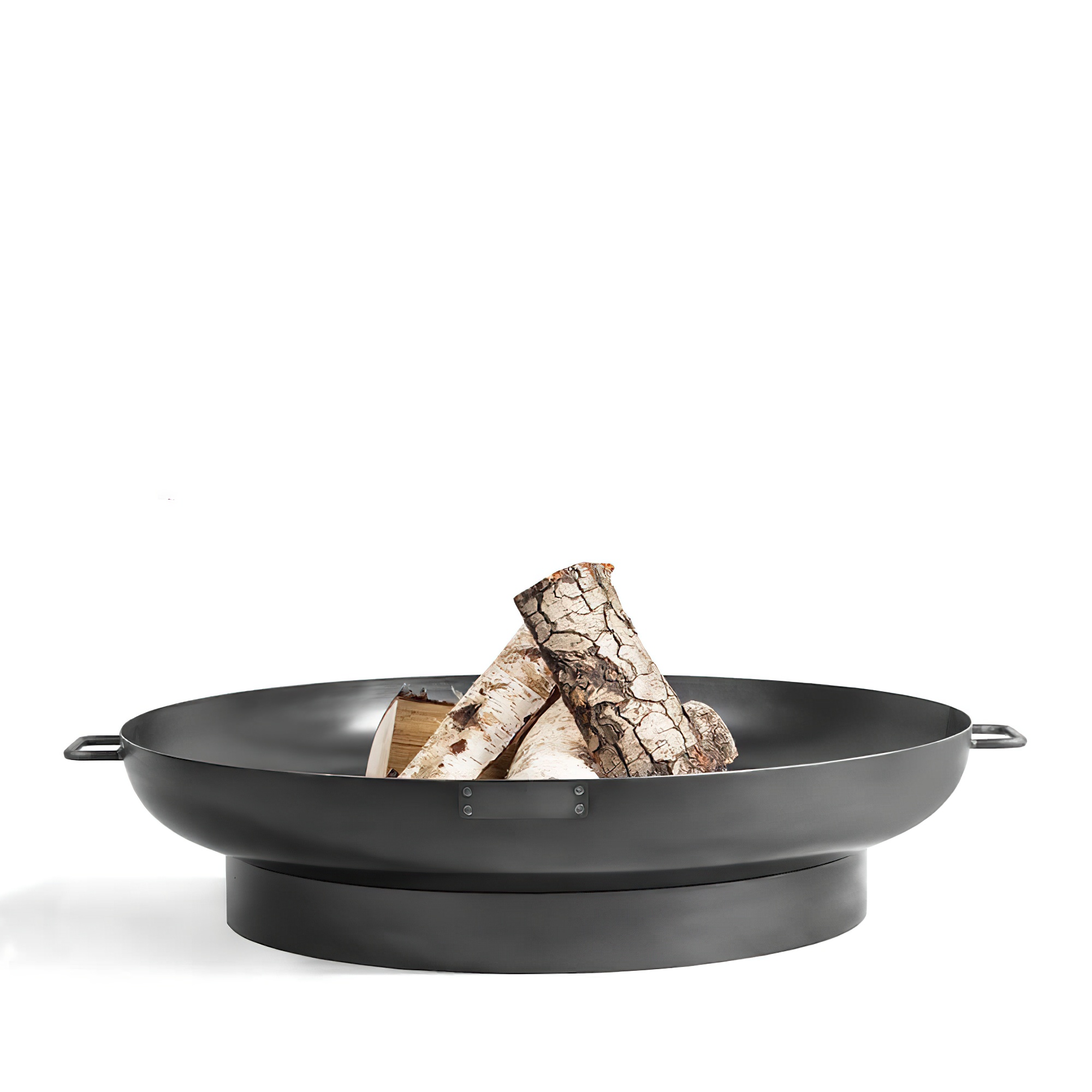 Feuerschale als Gartengrill auf rundem Sockel - Stahl - robust & vielseitig - Vatra Gartengrill / Edelstahl Grillrost / 60cm