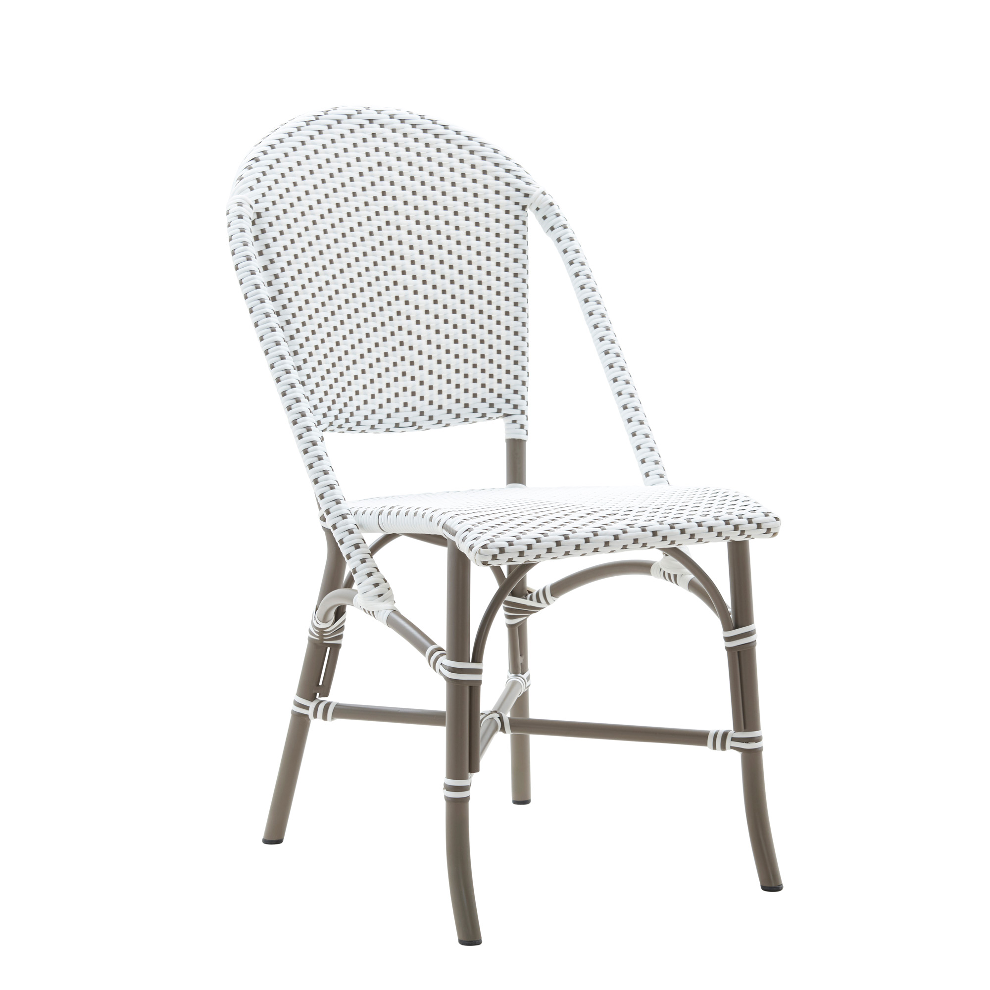 Geflechtstuhl für den Garten mit Aluminium Gestell - stapelbar - Gartenstuhl Risa