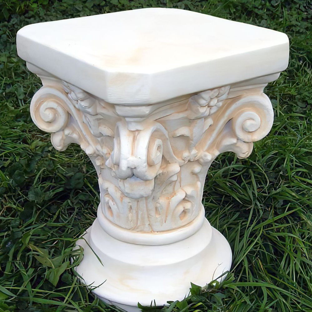 Gartenpodest mit floralem Muster aus Steinguss - Pallas / Etna