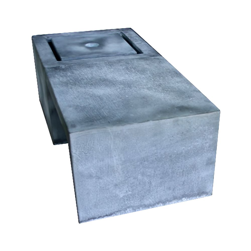 Outdoor 3-Sitzer Bank mit Quellstein - Stahl oder Rostoptik - Rafimani / Stahl galvanisiert