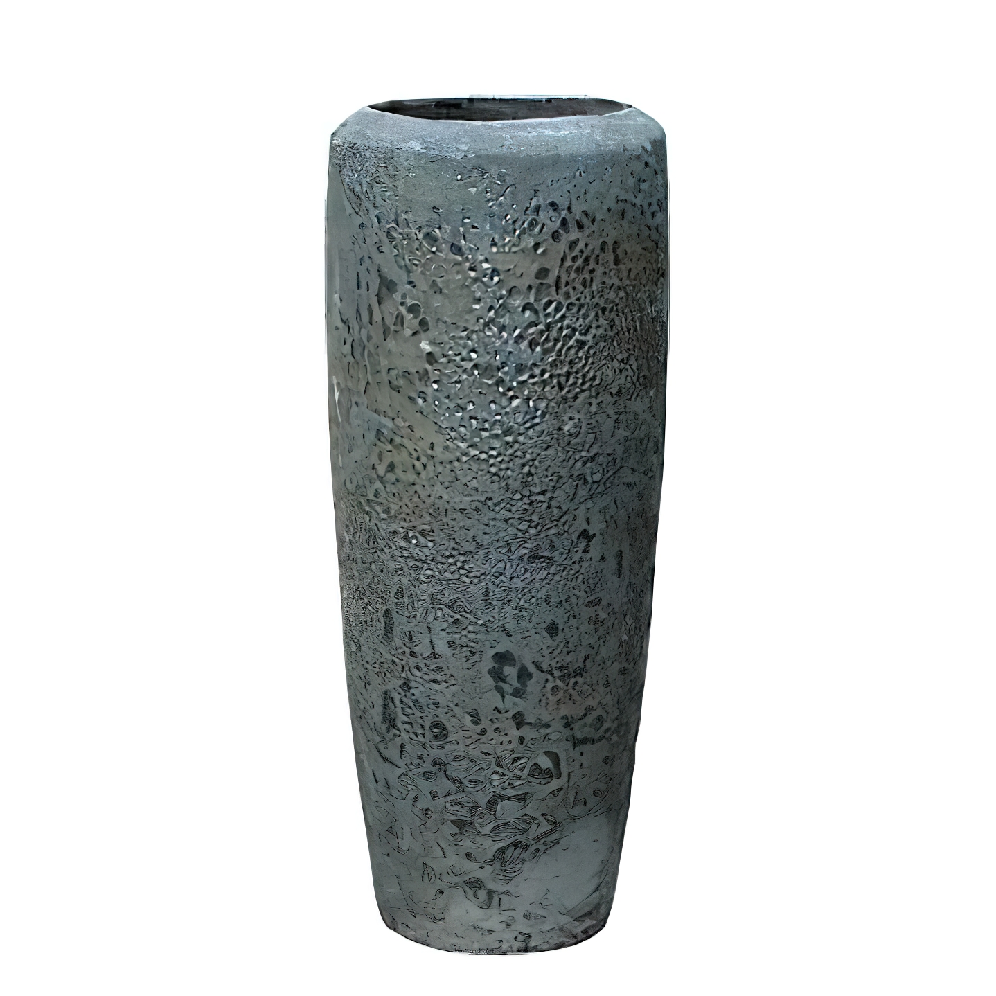 Große Outdoor Pflanzvase aus Keramik - antik schwarz - Nistera / 95x38cm (HxDm)