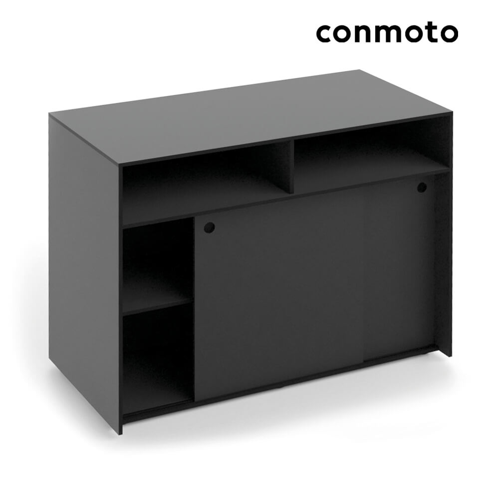 Schrank für Außenküche aus HPL - anthrazit - Ticino Space / ohne Rollen / ohne Abdeckhaube