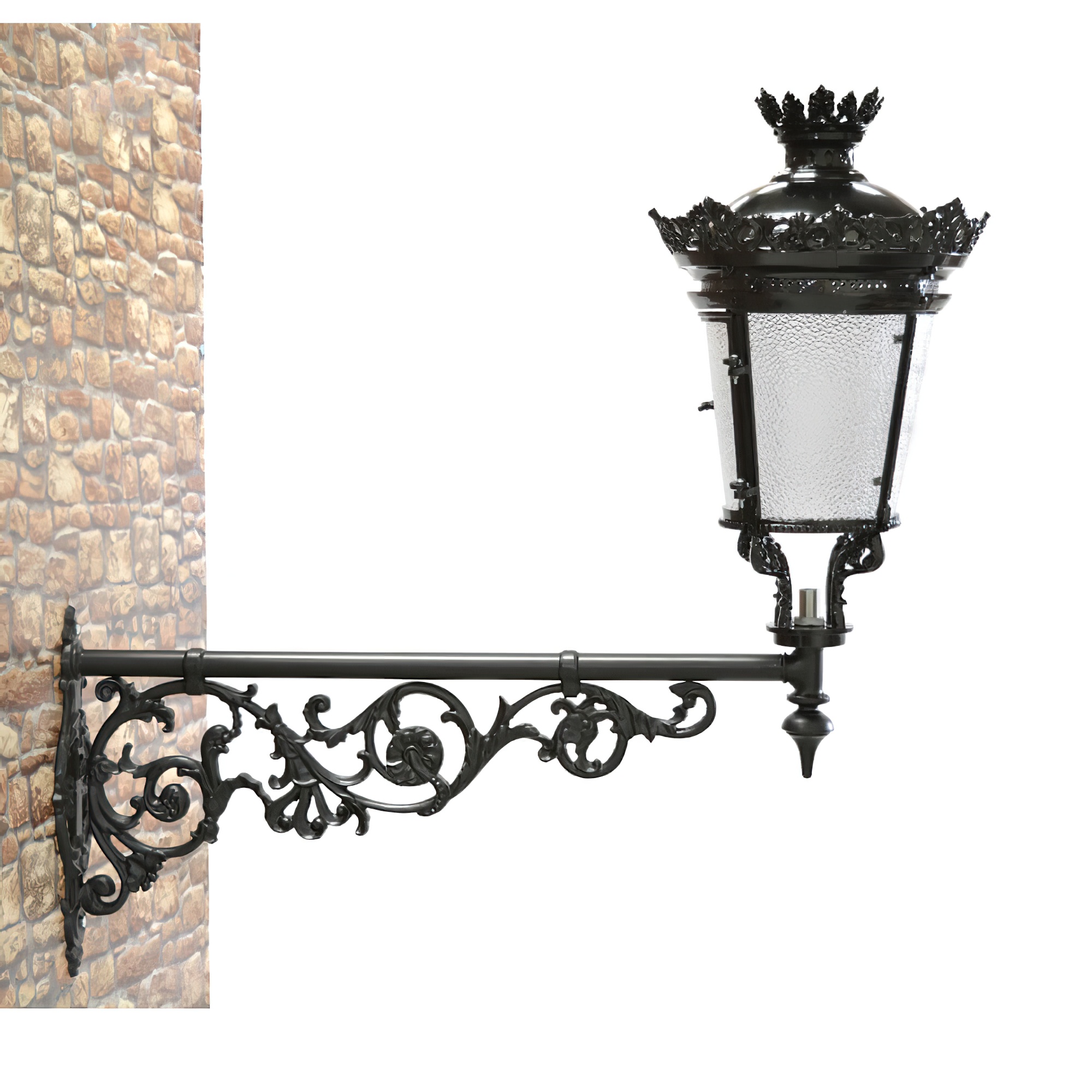 Eisen Außenwandleuchte nostalgisch - Crisanta / Anthrazit