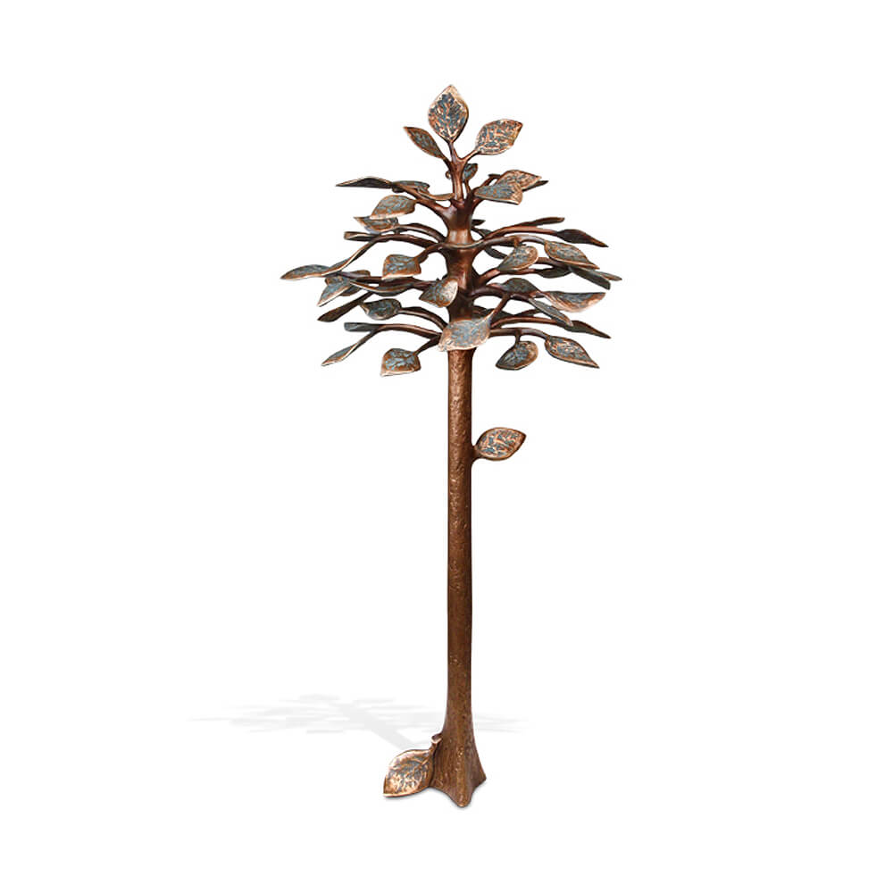 Bronzebaum mit Baumkrone als Gartendeko - Laubbaum / 80x34cm (HxDm) / Bronze braun