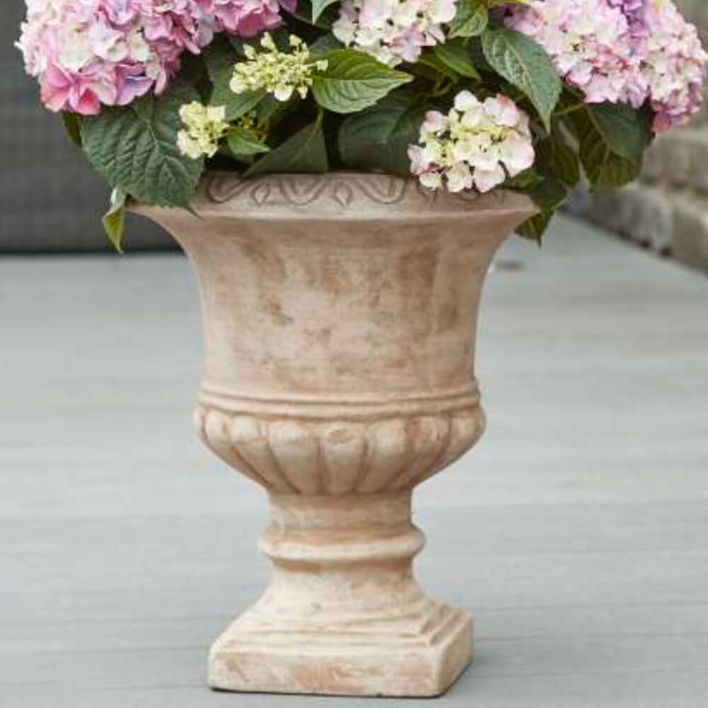 Schöne Gartenamphore - Terrakotta - Rund - Jara