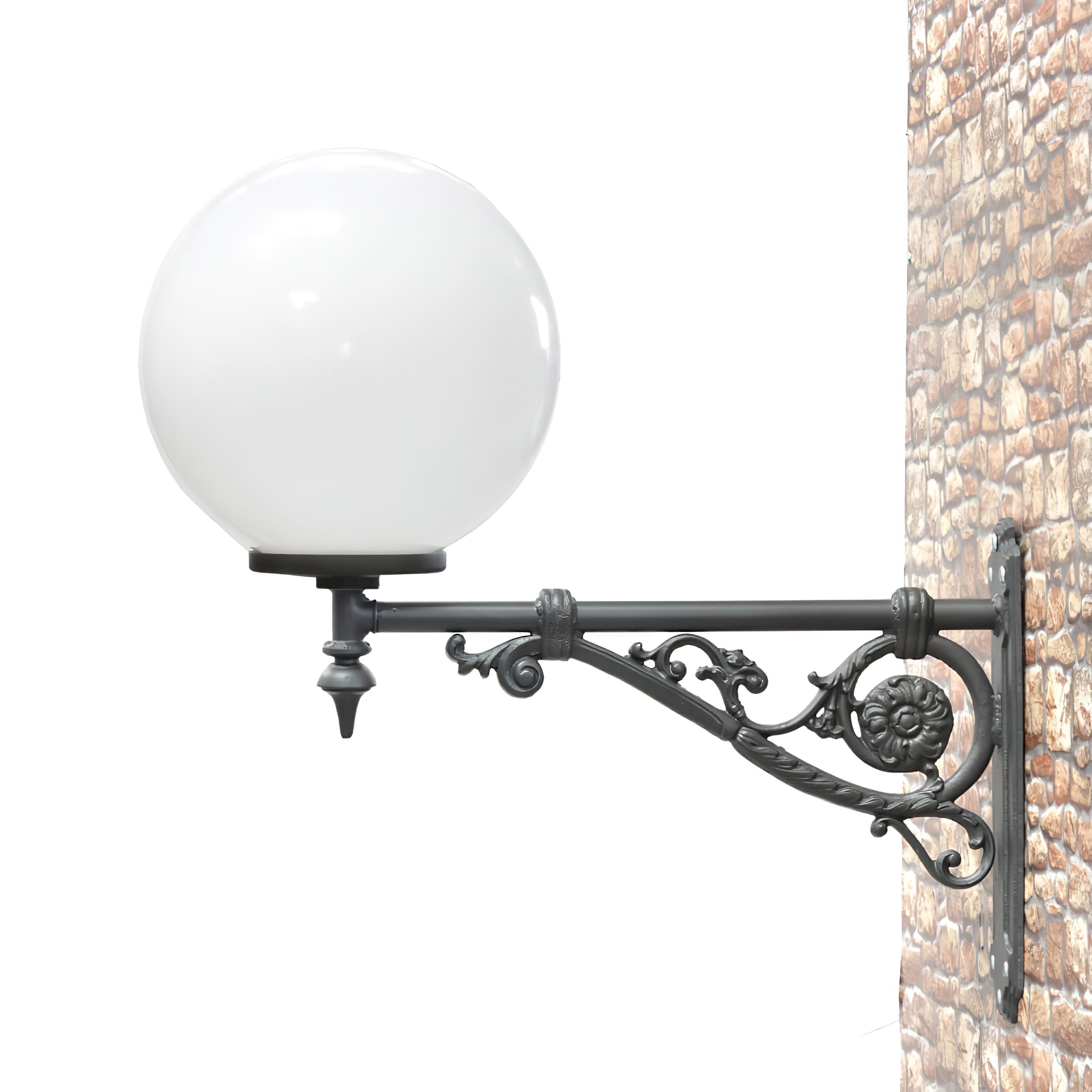 Nostalgie Außen Wandleuchte aus Gusseisen - Kaira / Anthrazit