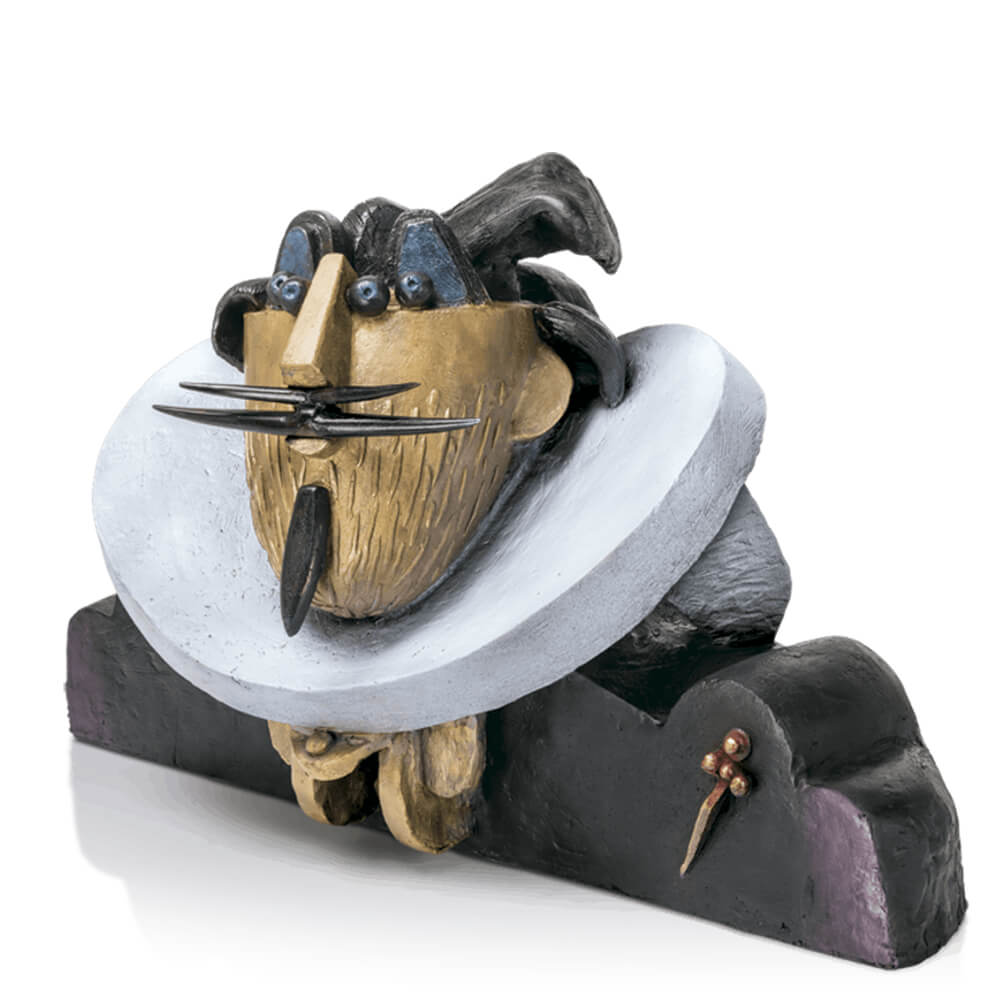 Gold-schwarze Mann Büste aus Bronze in limiterter Edition - Immaginario ritratto di El Greco