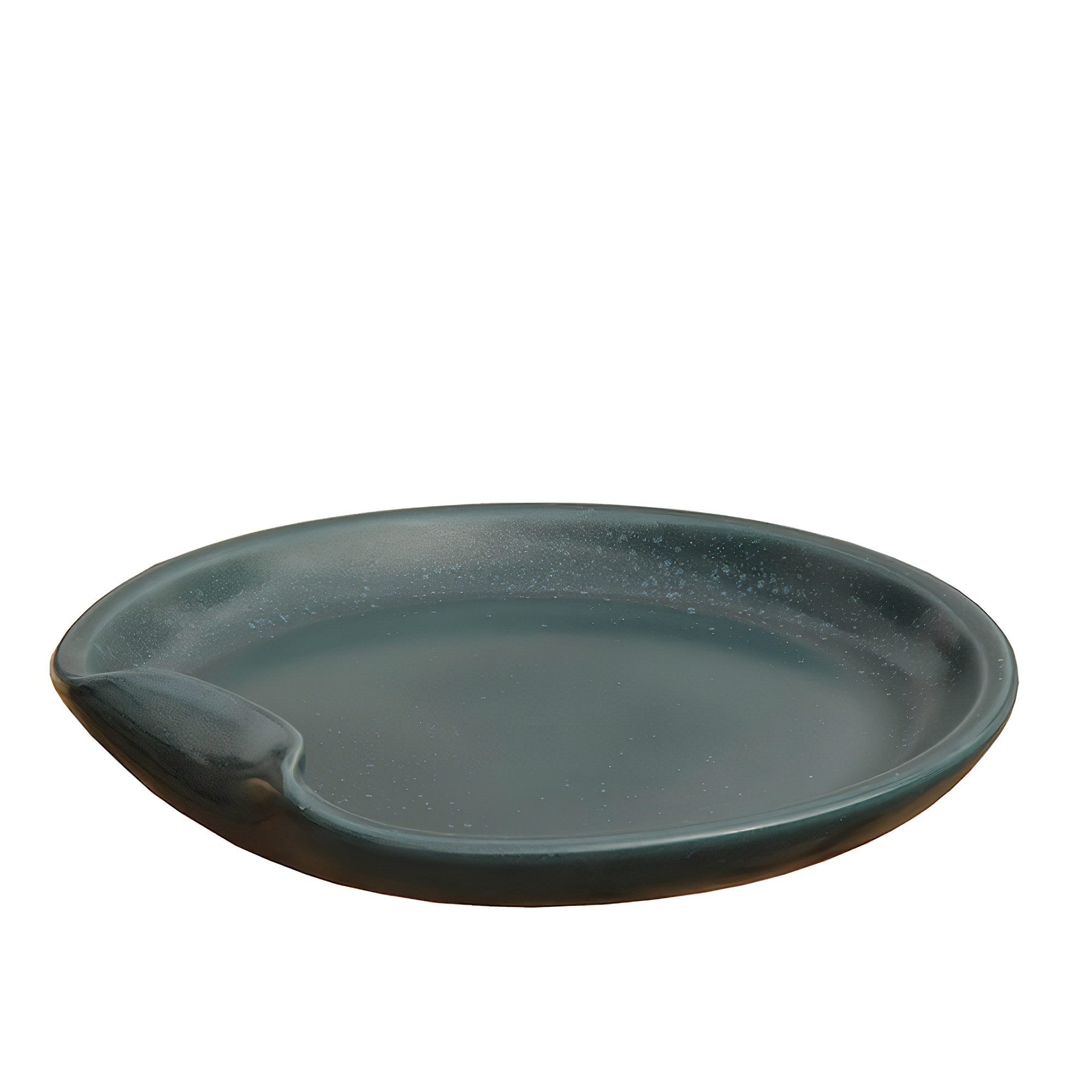 Piatto da giardino in ceramica verde decorativo o funzionale per il giardino