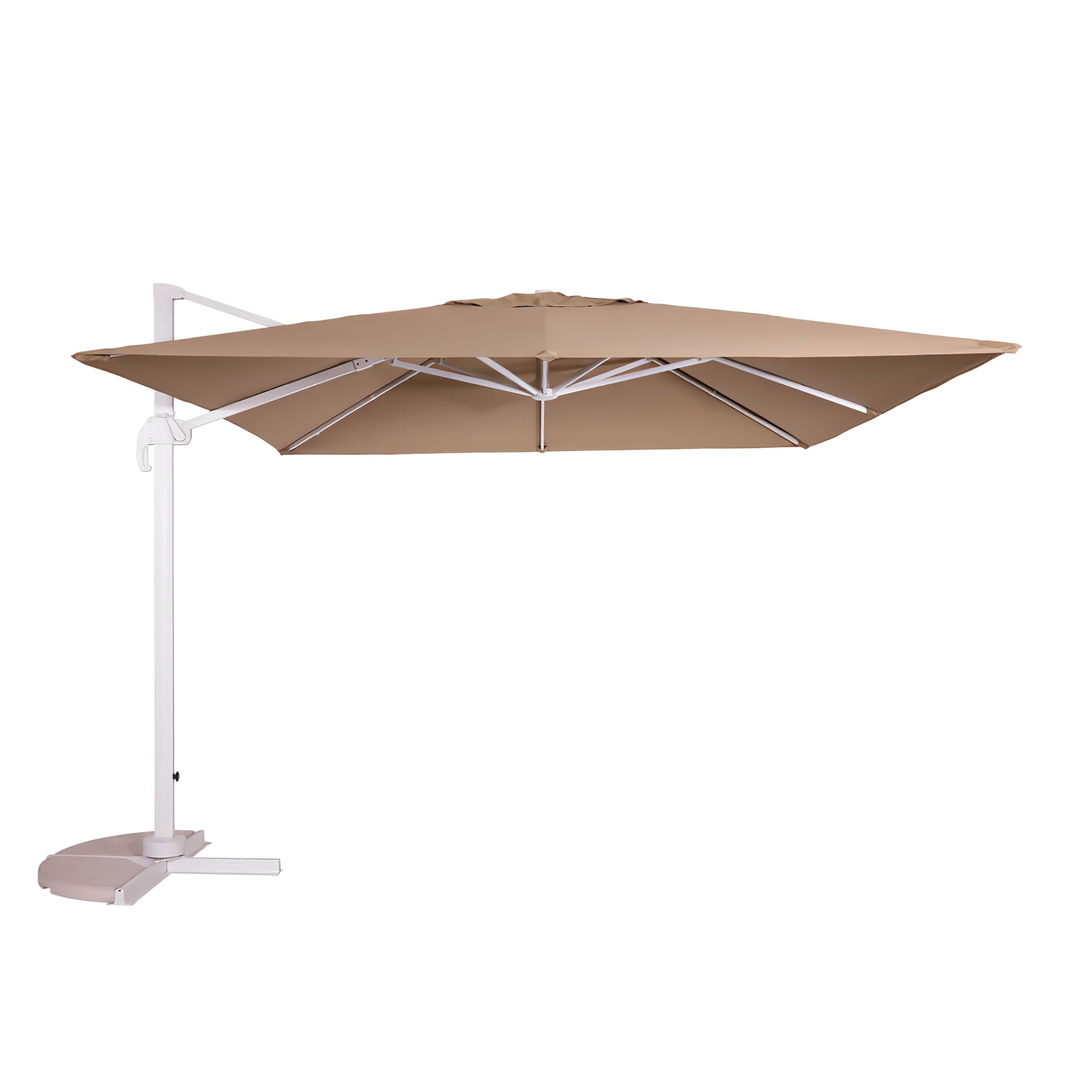 Sonnenschirm mit weißem Alugestell - 300x300cm - Anpelschirm Fidano