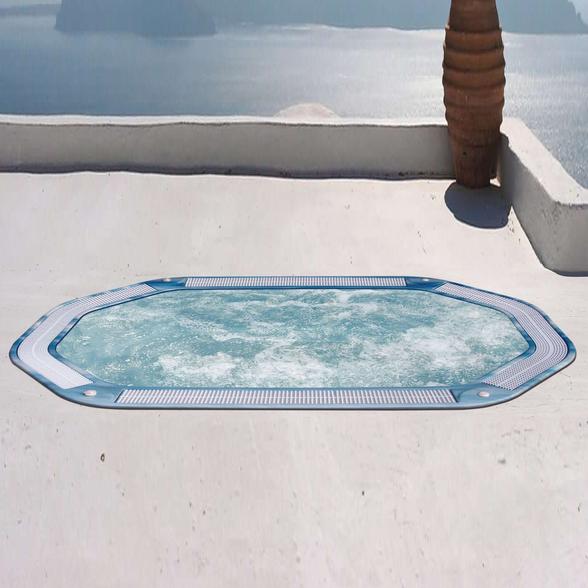 Eingelassener XXL Whirlpool mit 13 Plätzen für den Wellnessbereich - Talea / ohne Filter- und Pumpsystem