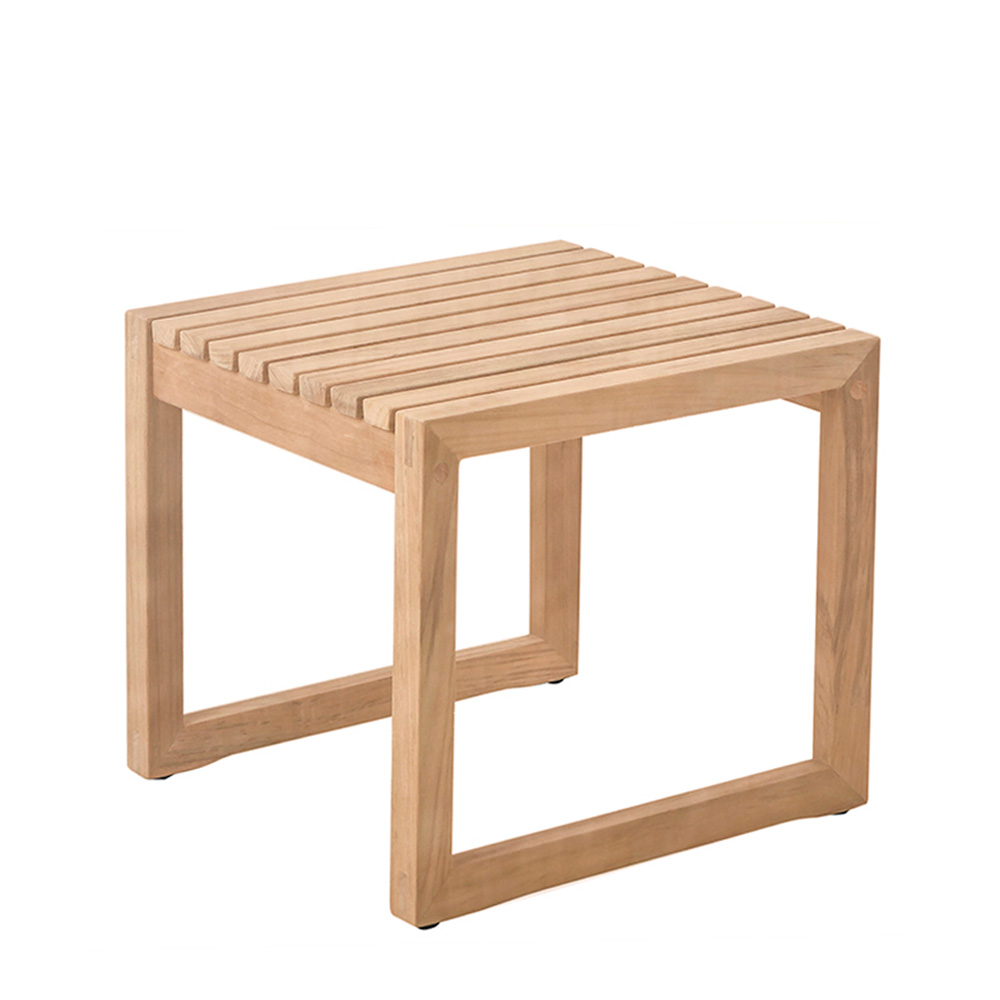 Eckiger Teakholz Beistelltisch für Garten und Terrasse - Lucy Beistelltisch / 36x40x40cm (HxBxT)