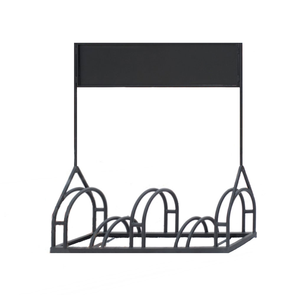 Metall Fahrradständer mit Reklametafel für Städte - Seifur / Grün