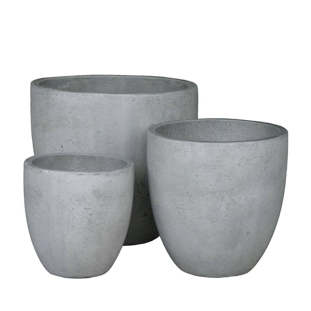 Garten Pflanztöpfe im 3er Set - Glasfaser-Beton - Subiaco