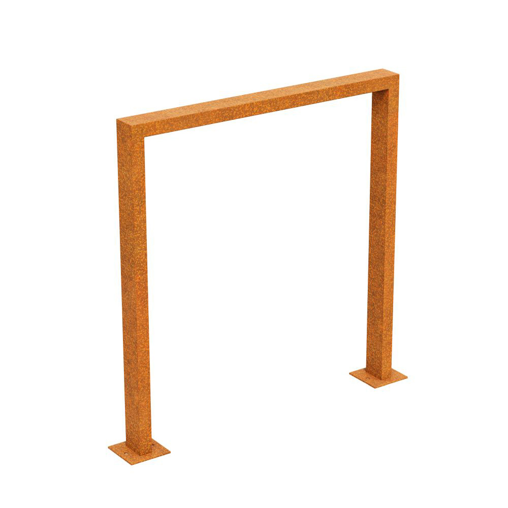 Moderner Fahrradständer aus Corten funktional, witterungsbeständig & elegant