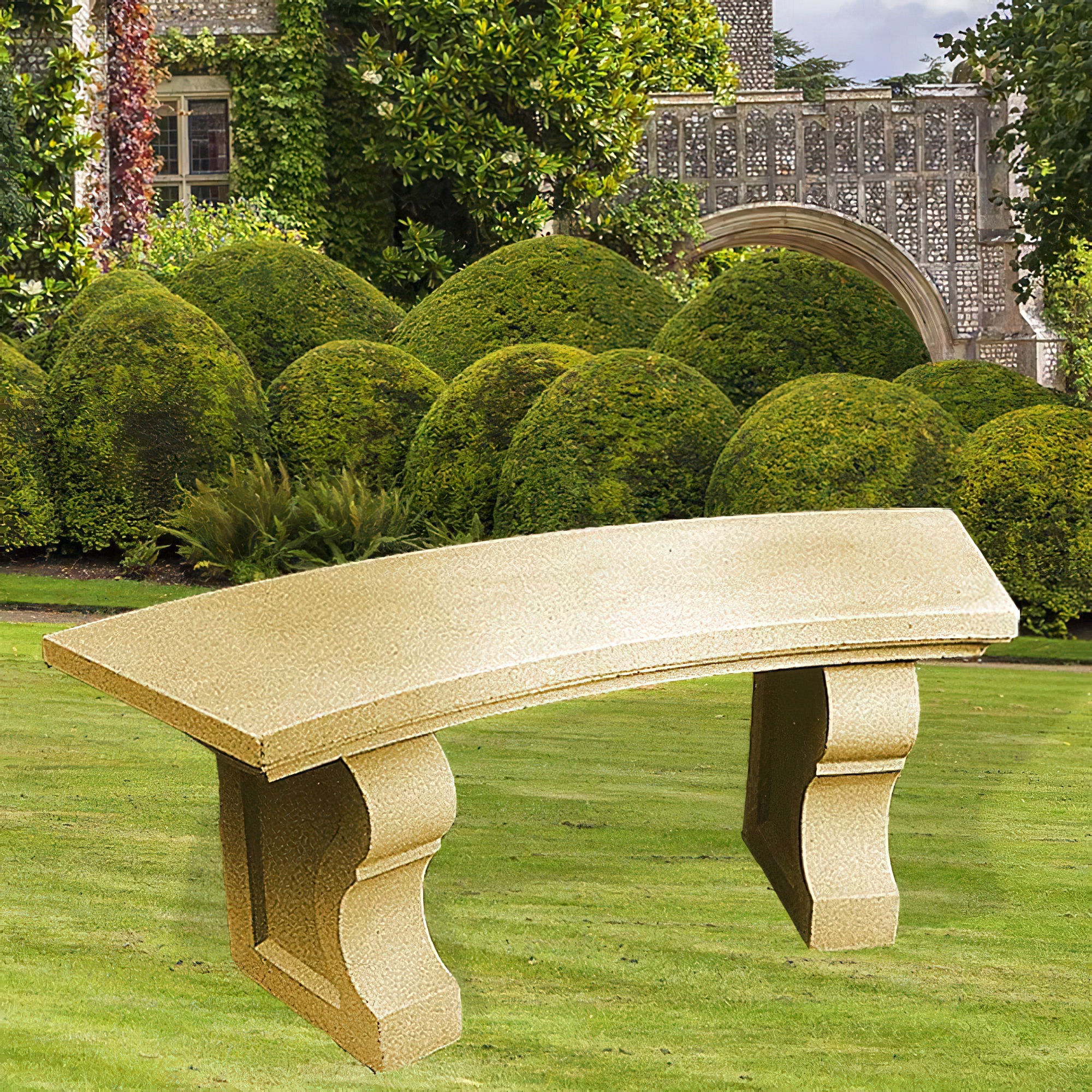 Antik Steinbank rund kaufen