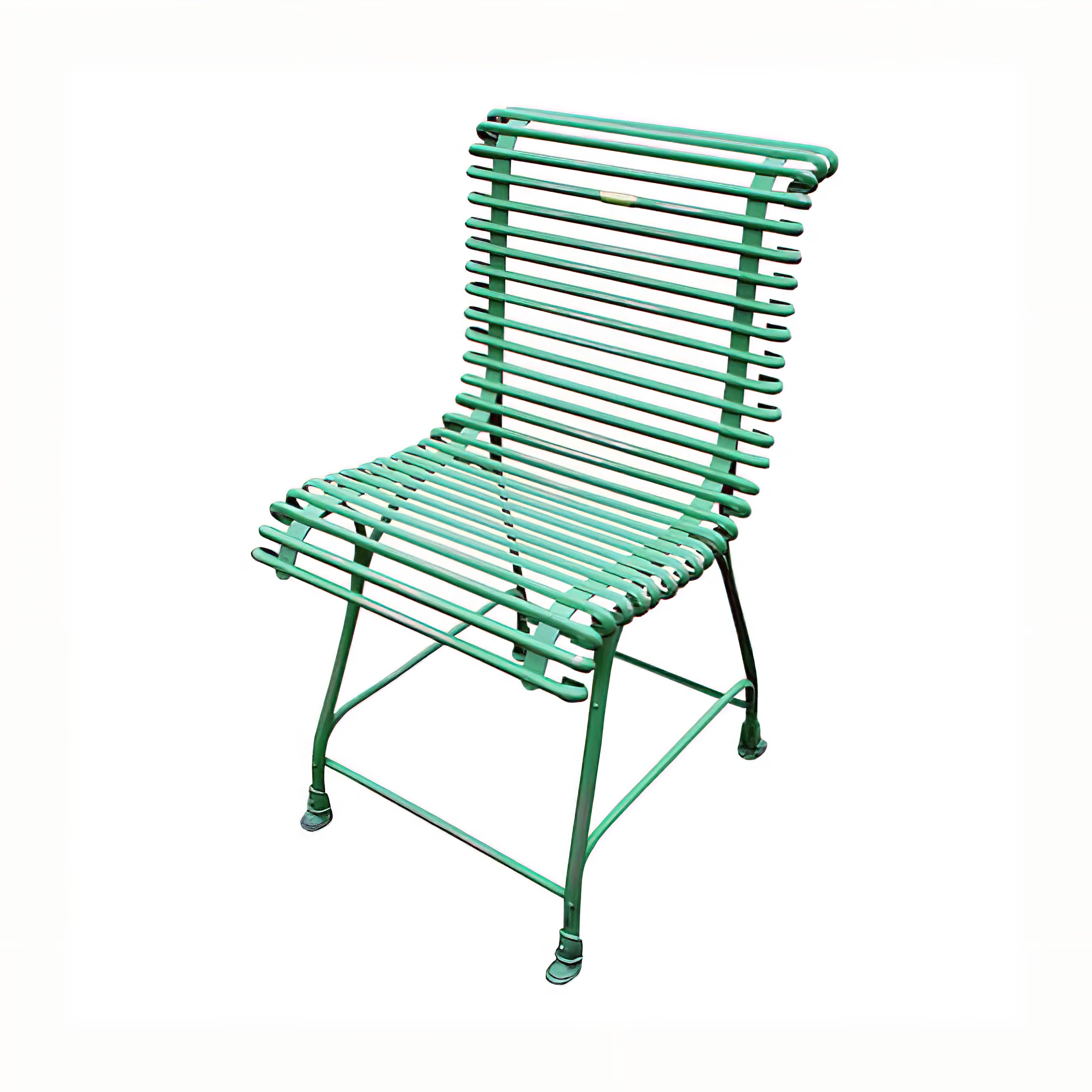 Nostalgischer Gartenstuhl aus Schmiedeeisen - Saboteu / grün