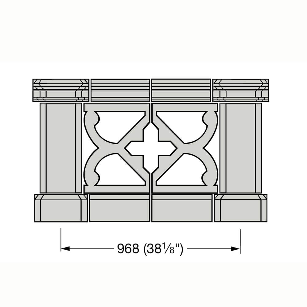 Terrassengeländer Balustrade Bauelemente - Soledum / Sand
