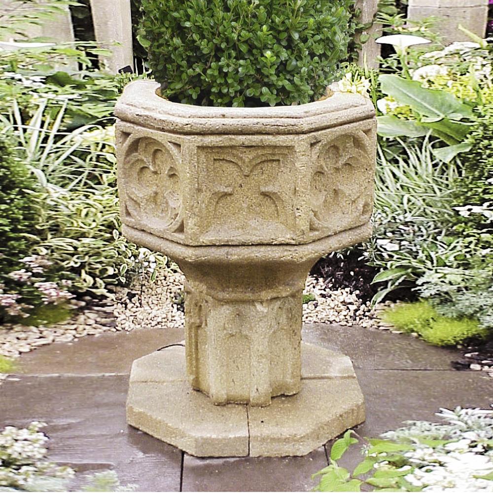 Antikes Steinguss Garten Pflanzgefäß - Clichy