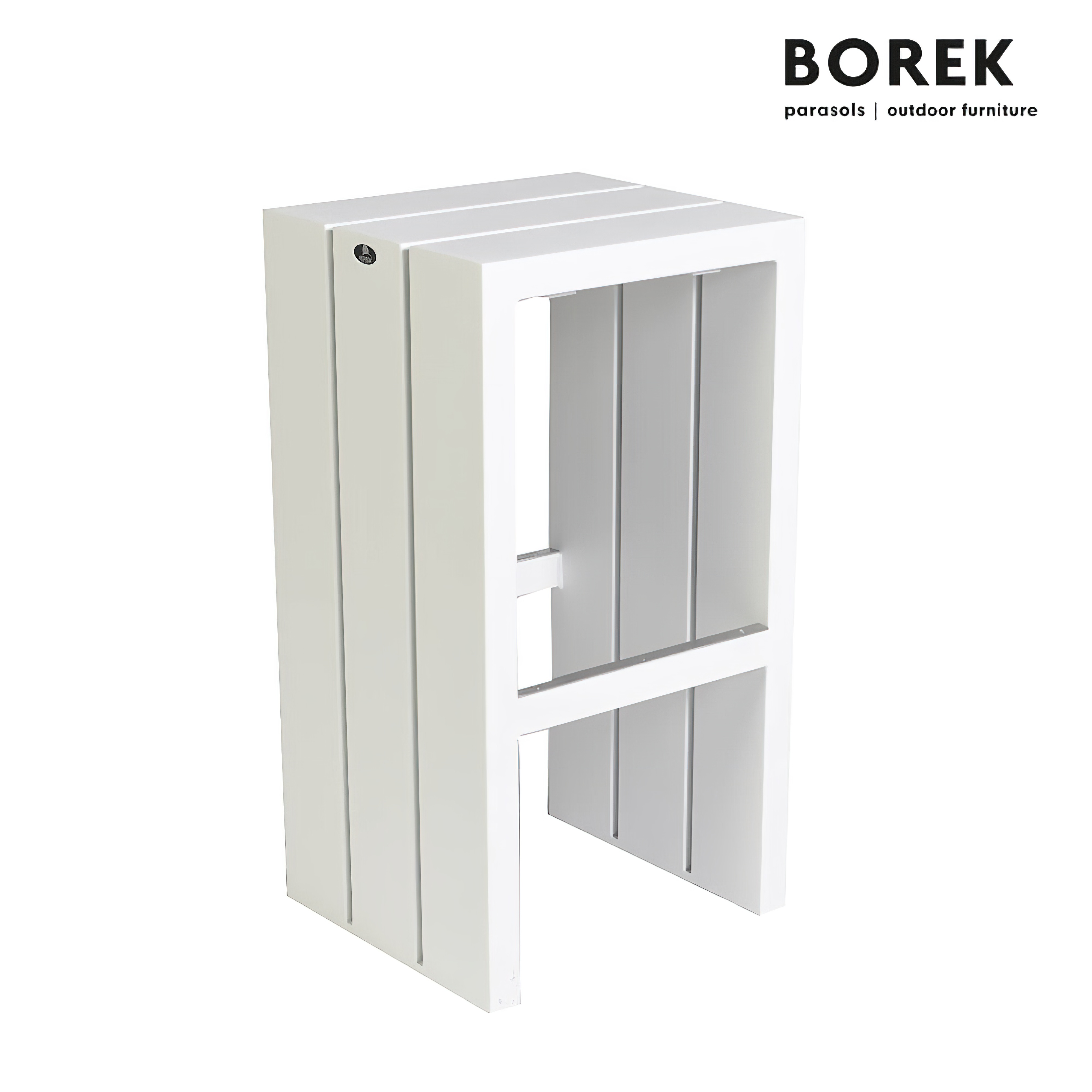 Garten Bar Hocker von Borek - Aluminium - weiß - Samos Barkocker / Weiß