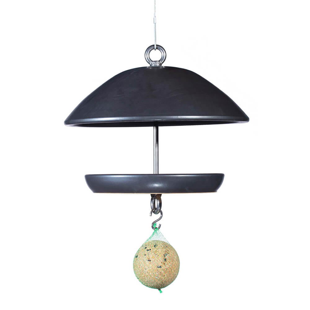 Winterfestes Vogelhaus für den Garten zum Aufhängen - Steinzeug - Anthrazit - Birdy Niger