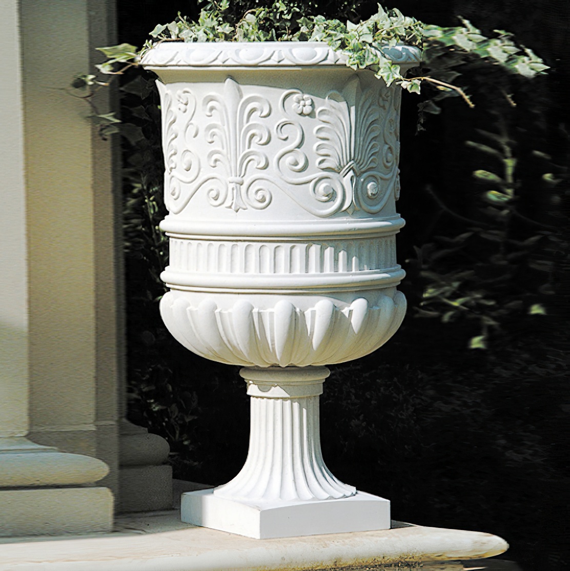 Garten Blumenamphore antik - Odell Castle / Sand