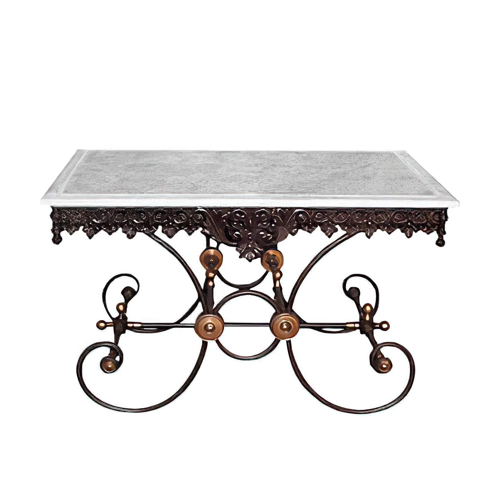 Metzgertisch nostalgisch mit Marmorplatte - Nestor