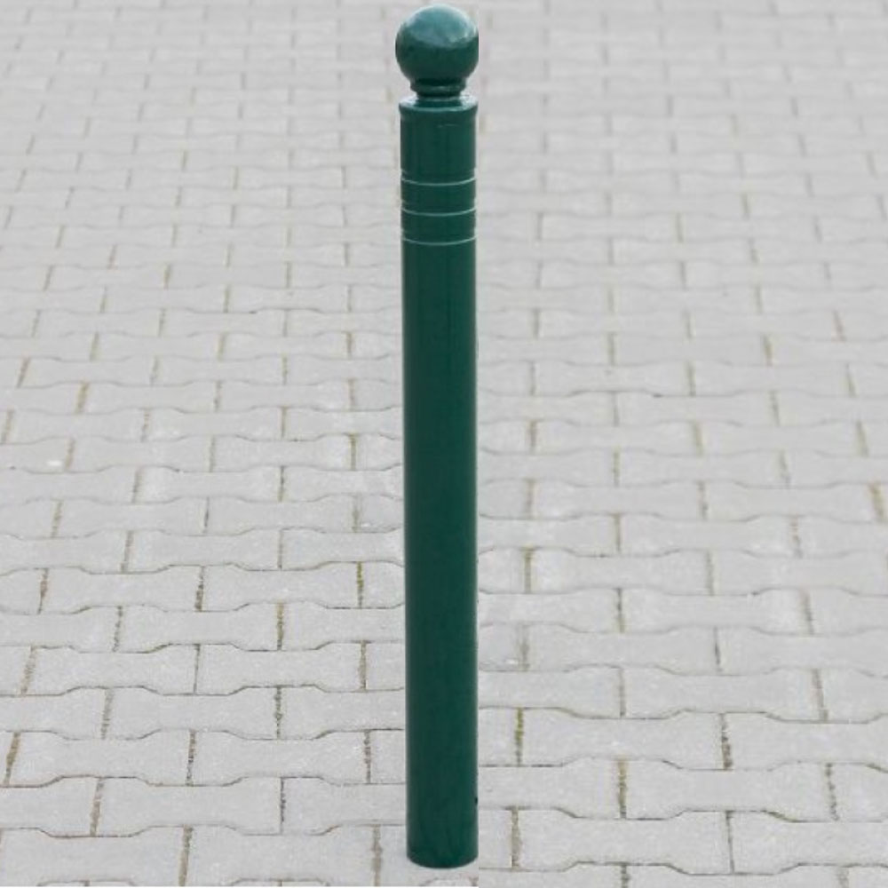 Poller mit rundem Abschluss aus Gusseisen - Gini / Grün