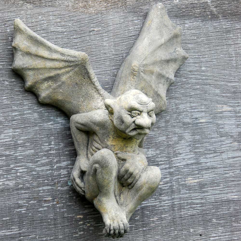 Gargoyle Torwächter für die Wand - Perceval / Portland weiß