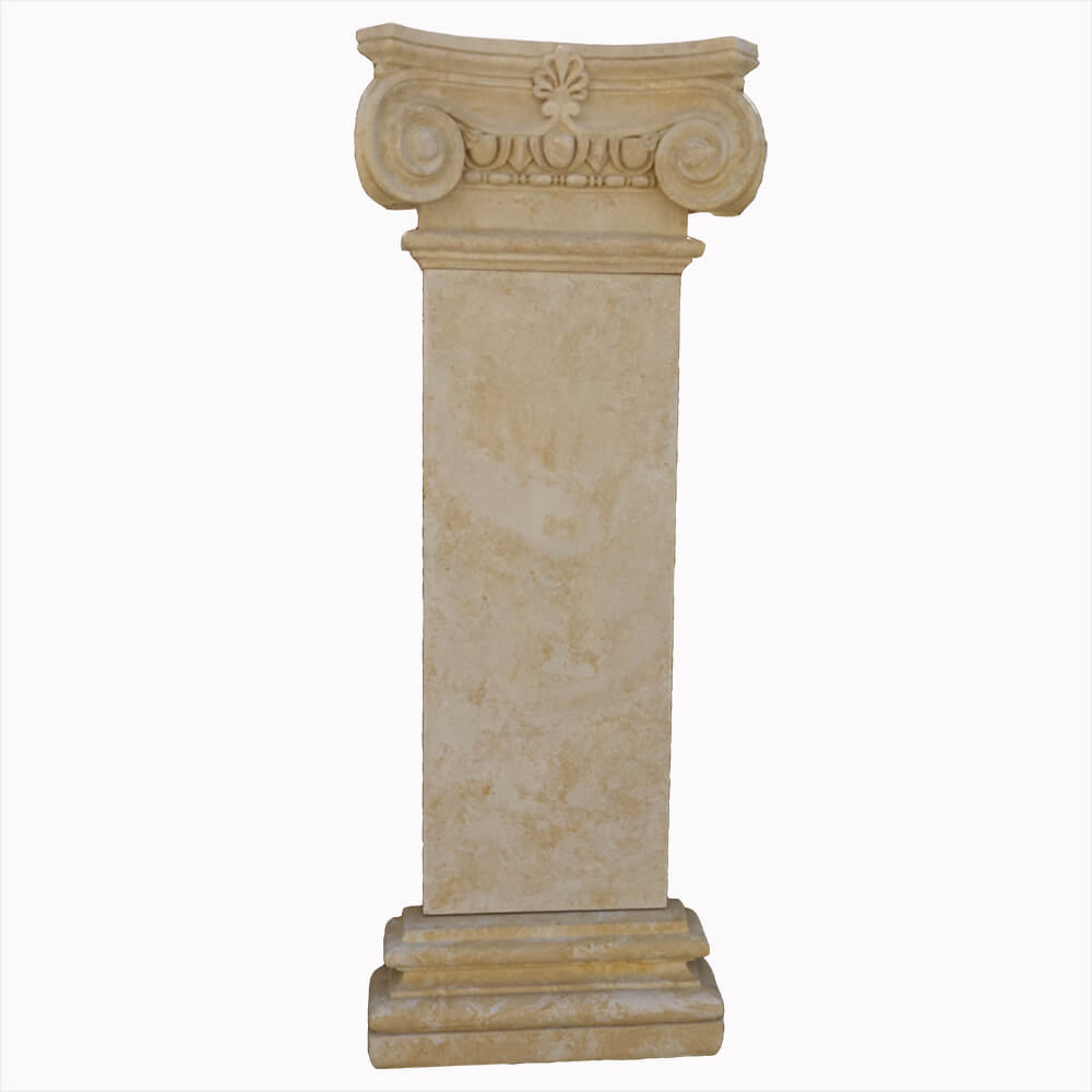 Tolles Antikes Pilaster Wandrelief aus Steinguss  - Androklis / Weiß