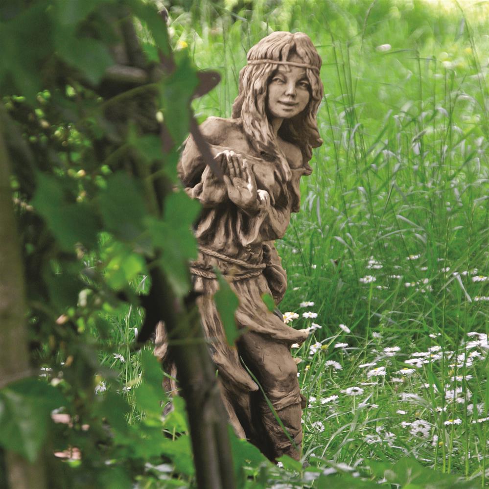 Lustige Steinguss Gartenskulptur - Adele