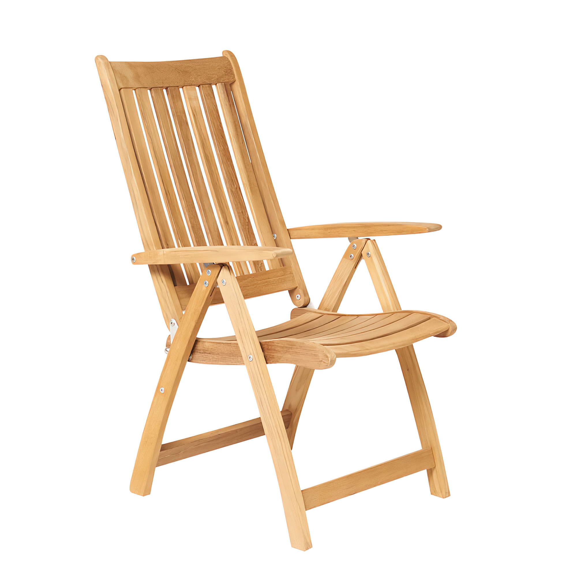 Garten Klappstuhl mit Armlehnen aus Teakholz - Blake Hochlehner