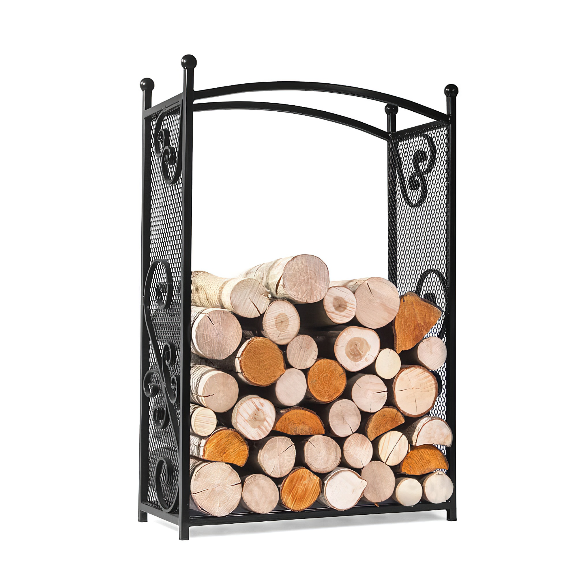 Holzregal in romantischem Stil - Aufbewahrung für Feuerholz - Gematos Holzregal