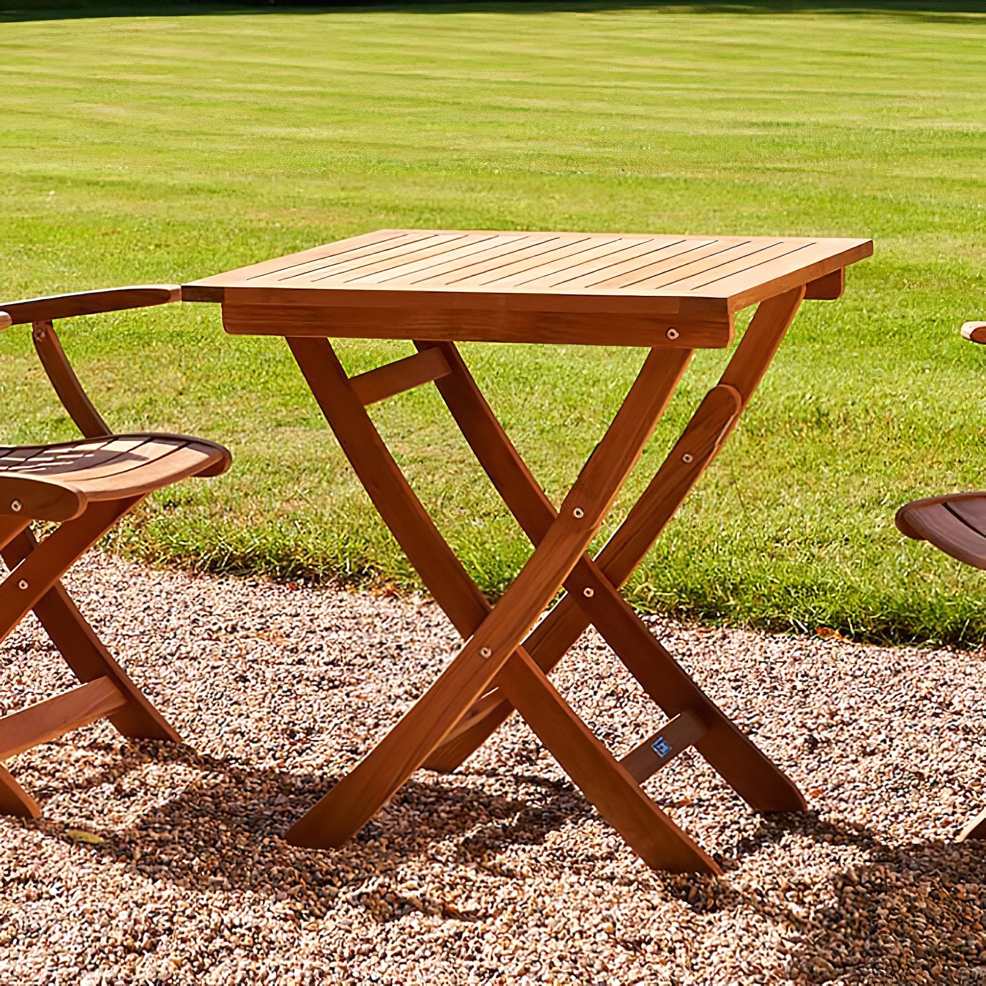 Quadratischer Garten Klapptisch aus Teakholz - 70x70cm - Blake Klapptisch